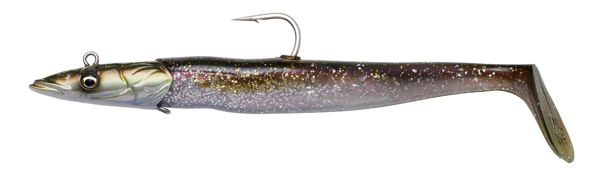 Savage Gear Gumová Nástraha Sandeel V2 2+1 - 12cm - 22g - Green Silver